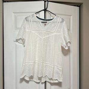 Knox Rose white Lace top large